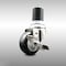 Service Caster 3 Inch 316SS Black Polyurethane Swivel 1-3/4 Inch Expanding Stem Caster Brake SCC-SS316EX20S314-PPUB-BLK-TLB-134 - alternate 4